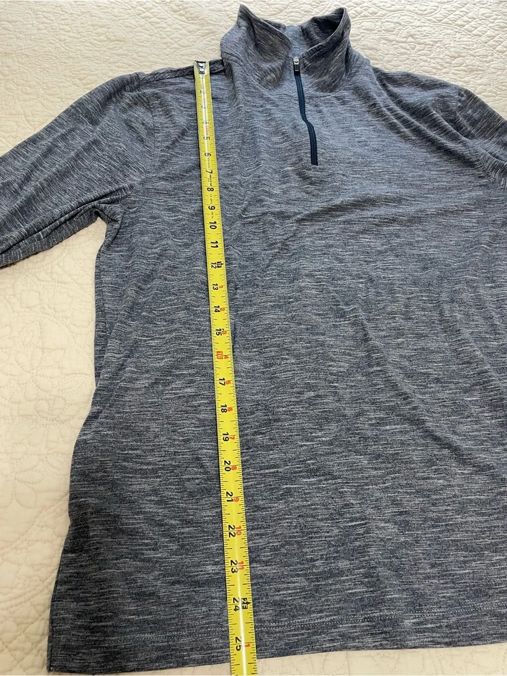 J.Crew men’s Quarter-Zip Sweater - Heather Blue